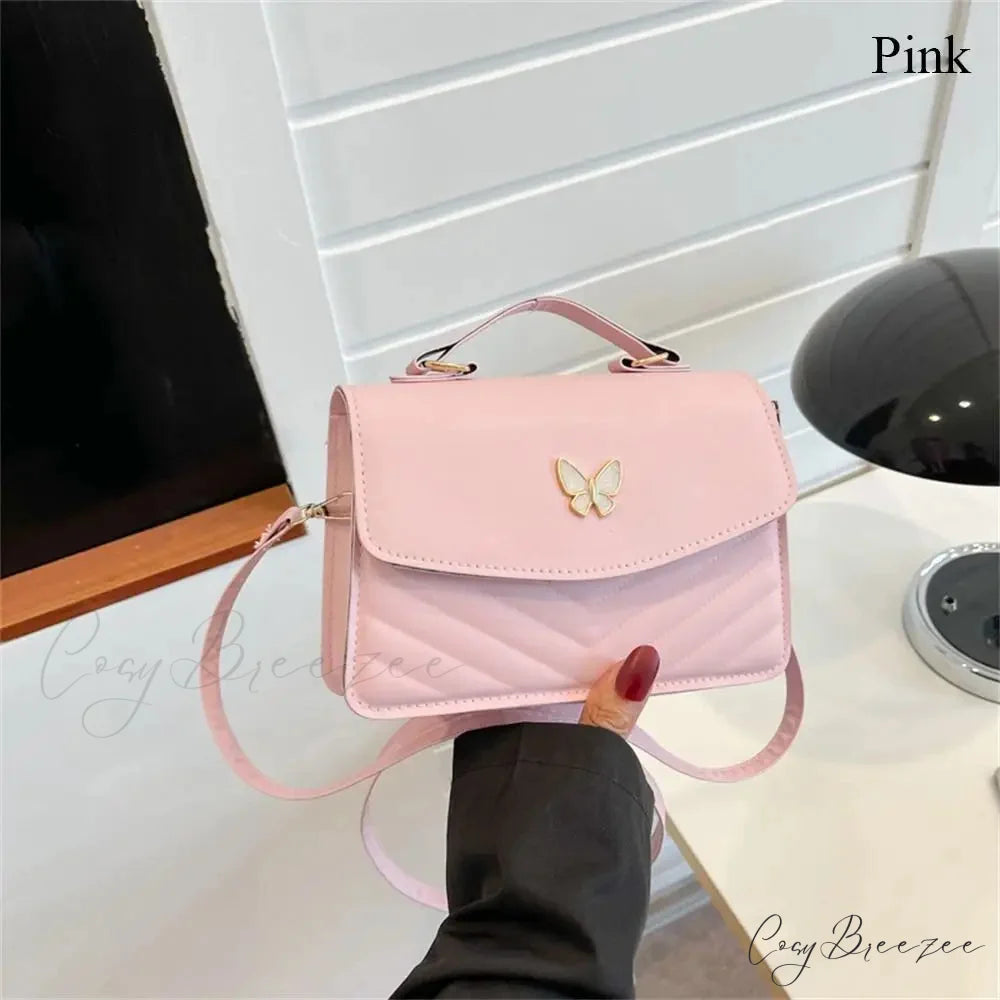 Casual Western Small Crossbody Handbag Pink handbag-250126