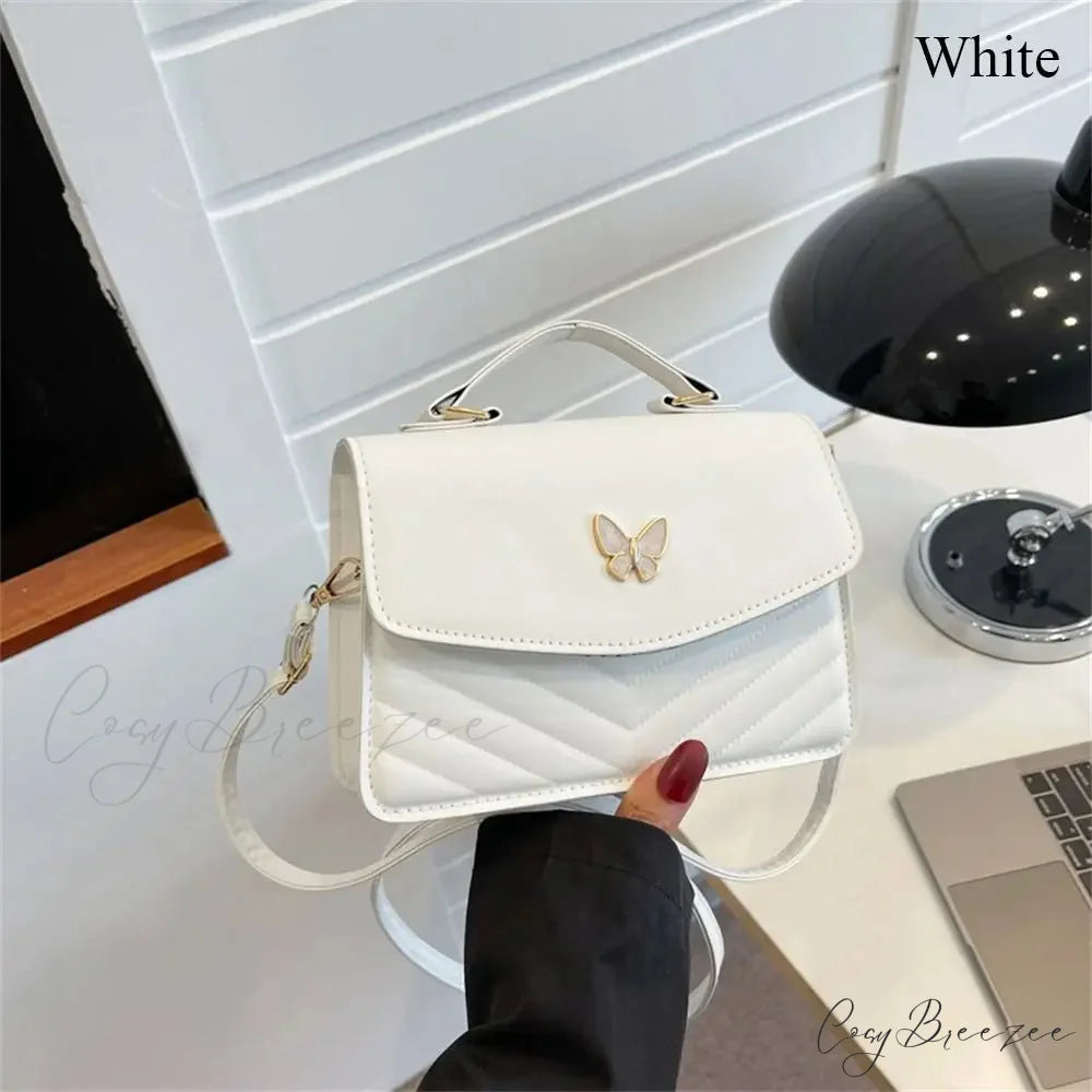 Casual Western Small Crossbody Handbag White handbag-250126