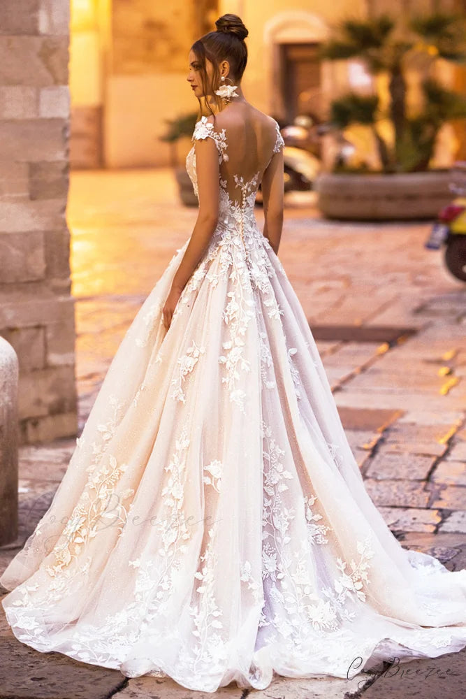 Cecilia Lace Graceful A-Line Wedding Dress