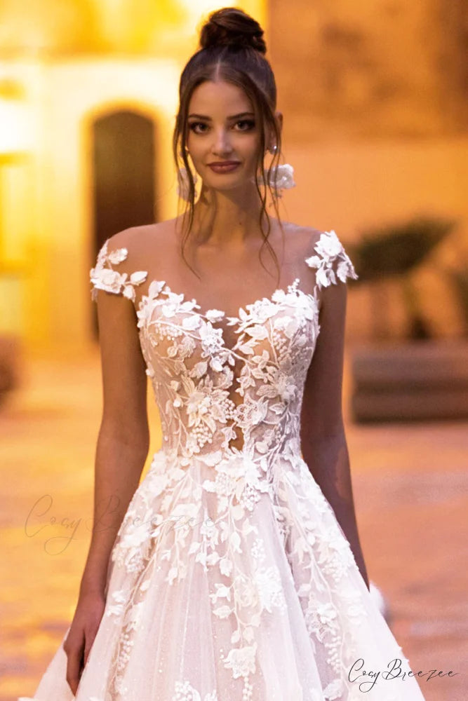 Cecilia Lace Graceful A-Line Wedding Dress