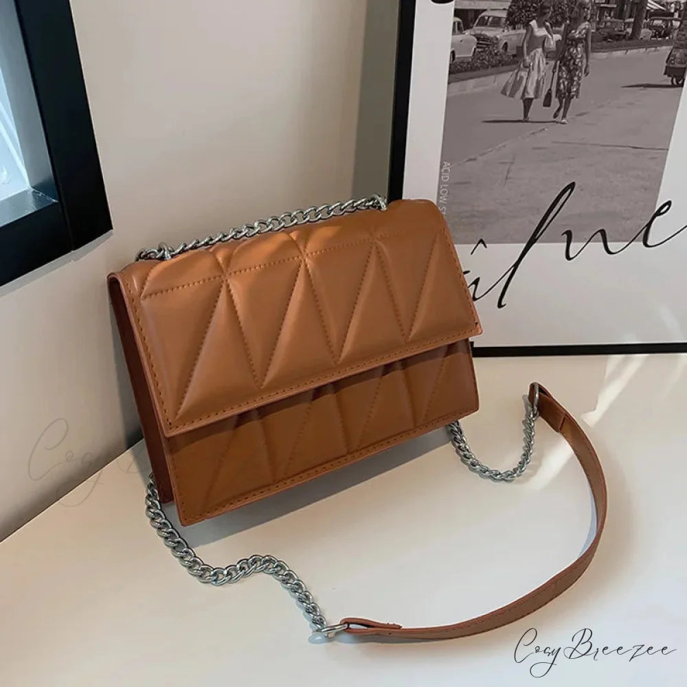 Chain Strap Embroidery Crossbody Bag crossbody-250126