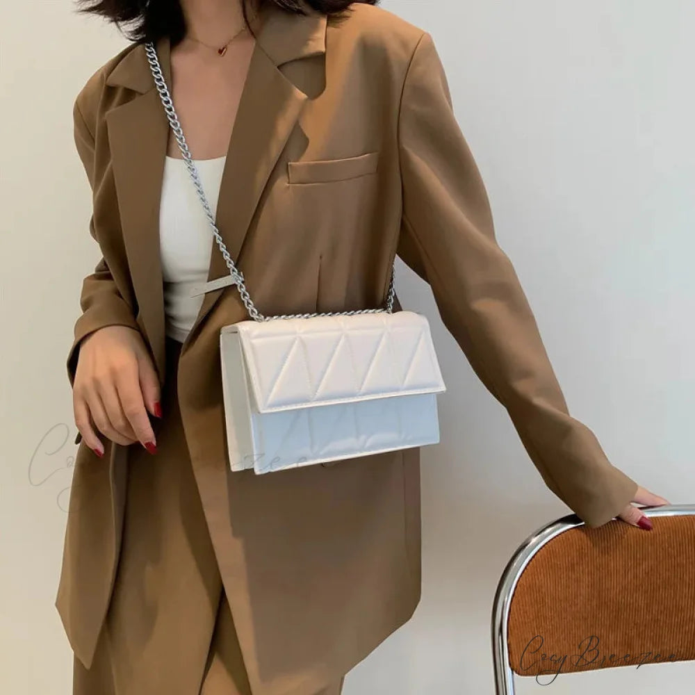 Chain Strap Embroidery Crossbody Bag crossbody-250126