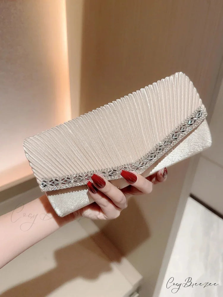 Chain Wedding Party Clutch 059 apricot wristlet-250126