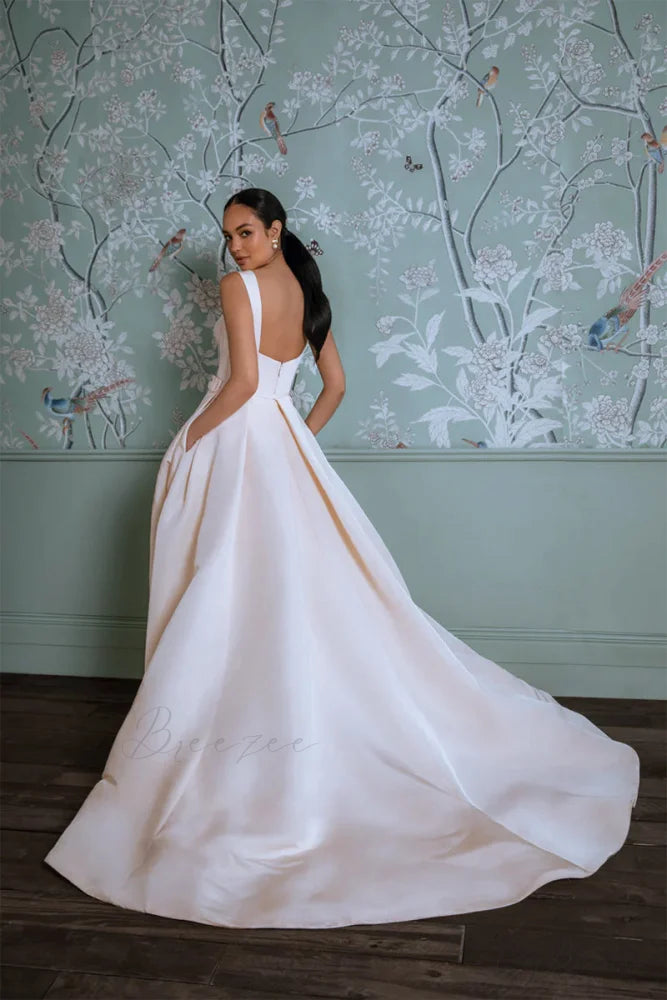 Charlotte Satin Graceful A-Line Wedding Dress