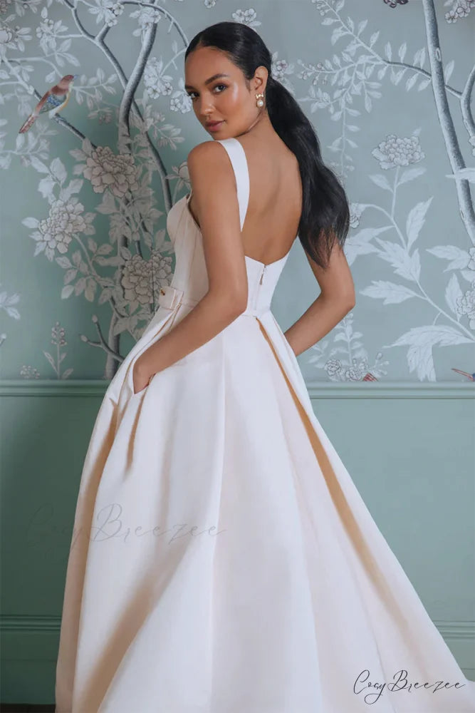 Charlotte Satin Graceful A-Line Wedding Dress