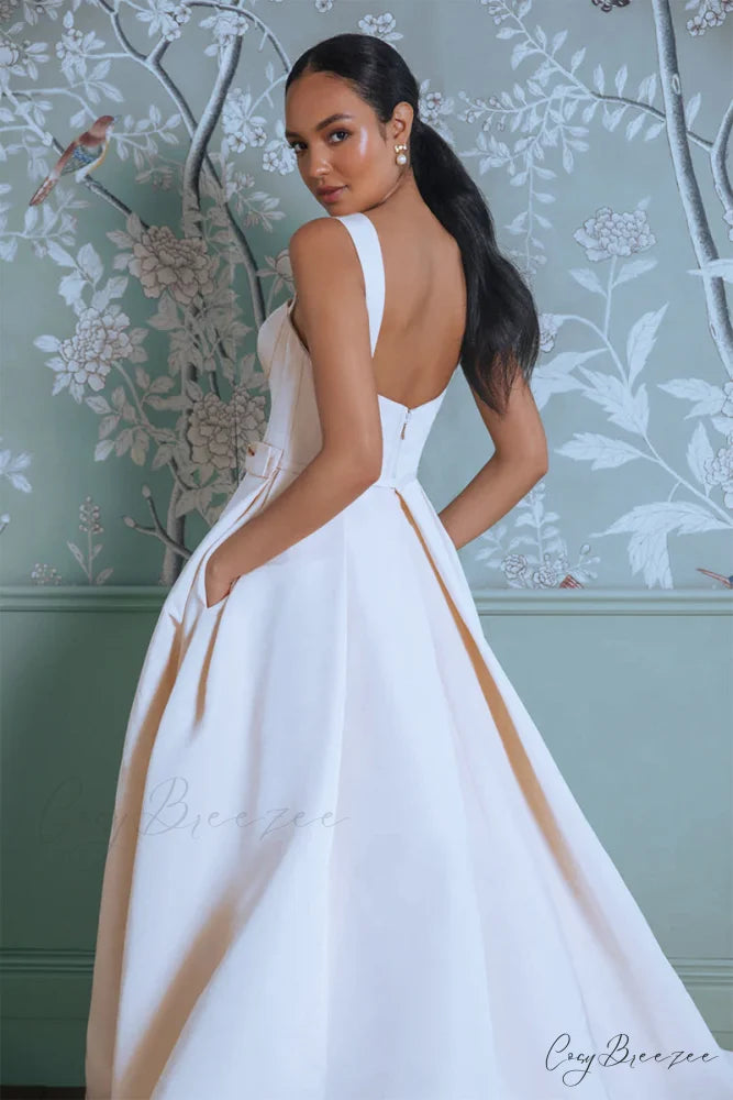 Charlotte Satin Graceful A-Line Wedding Dress