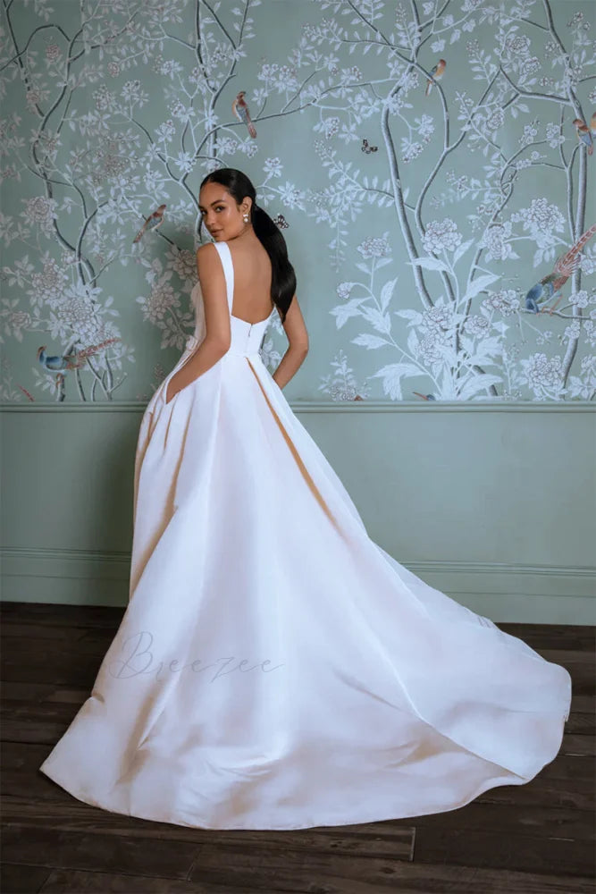 Charlotte Satin Graceful A-Line Wedding Dress