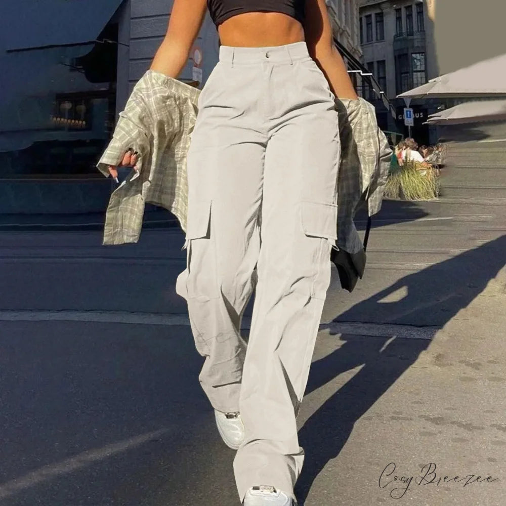 Checkered Pattern Stretchy Waist Pull-Tie Lounge Pant Beige / S pant-250223