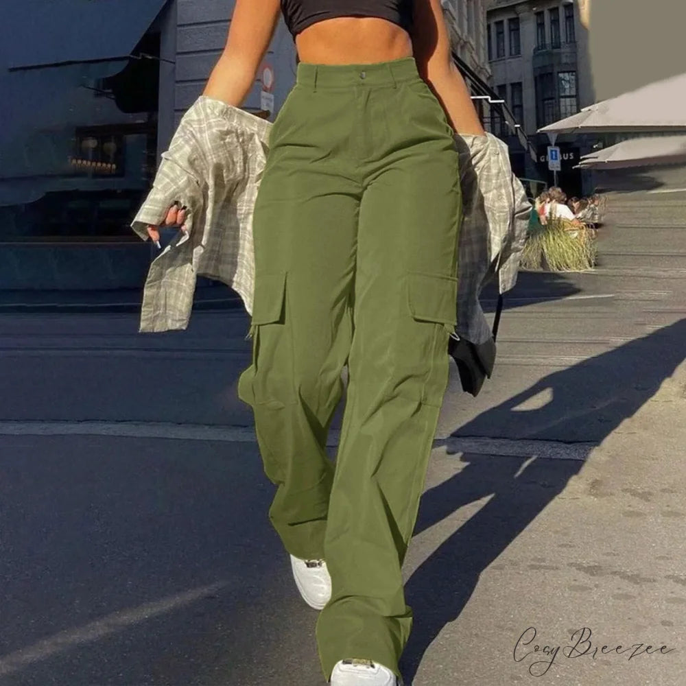 Checkered Pattern Stretchy Waist Pull-Tie Lounge Pant Green / S pant-250223