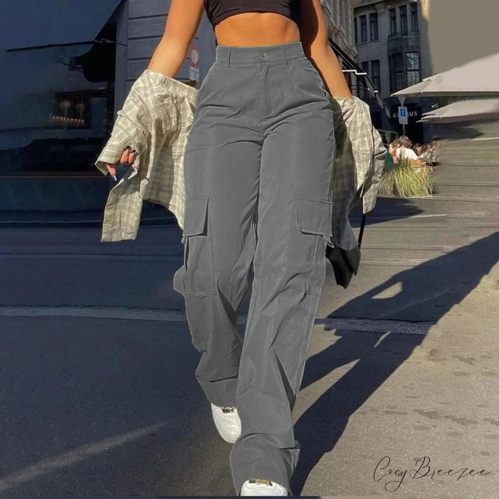 Checkered Pattern Stretchy Waist Pull-Tie Lounge Pant Grey / S pant-250223
