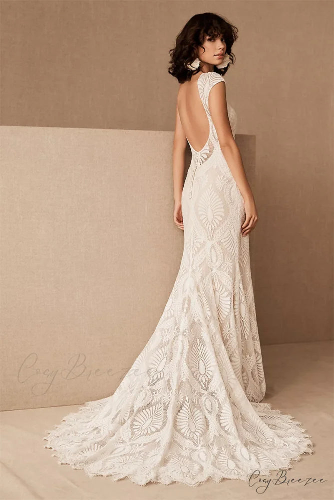 Cherished Love Lace Trendy Mermaid Wedding Dress