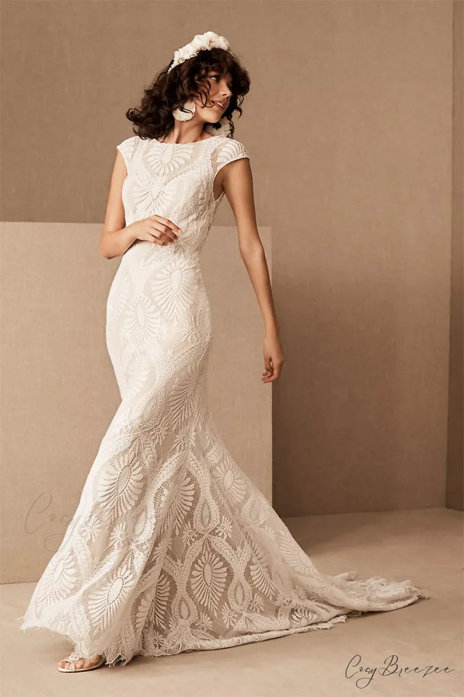 Cherished Love Lace Trendy Mermaid Wedding Dress