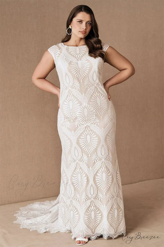 Cherished Love Lace Trendy Mermaid Wedding Dress White / 2