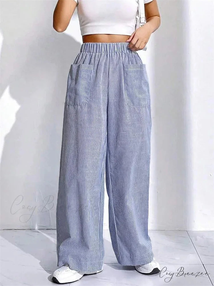 Chic Mesh Sheer Elevated-Waist Floral Flared Pant DARKBLUE / S pant-250223