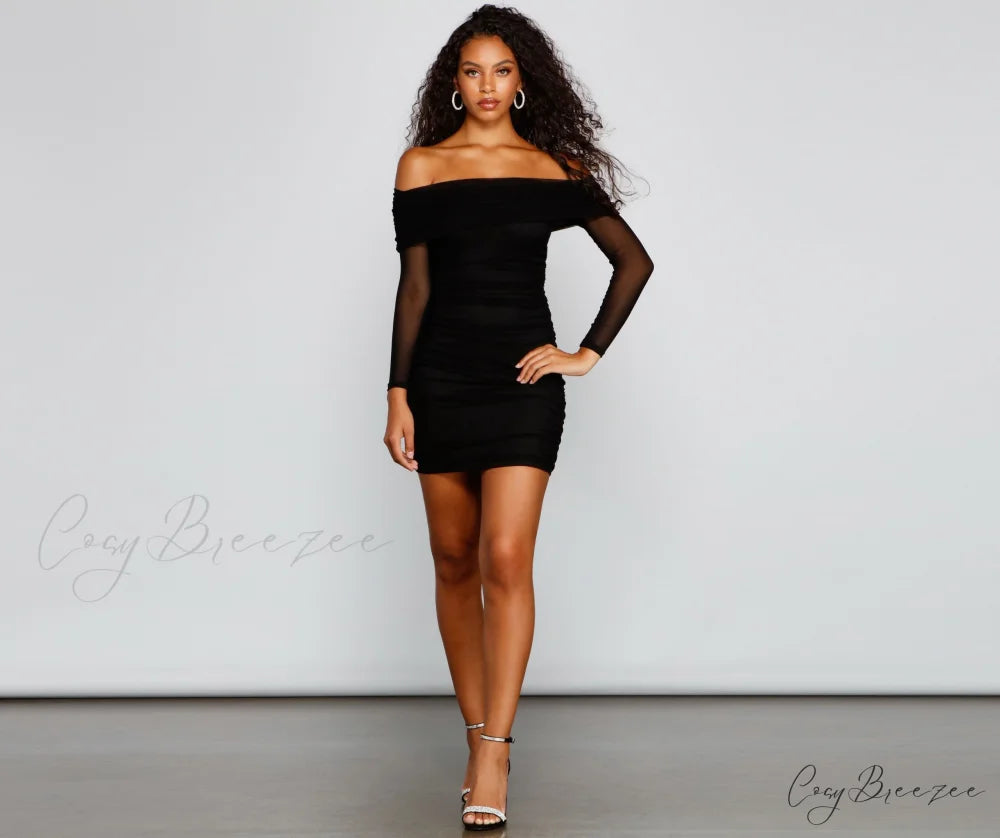 Chic Moment Mesh Charming Bodycon Mini Dress