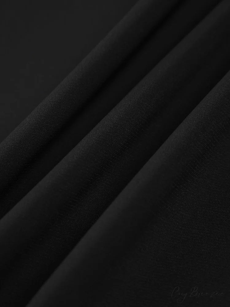 Chiffon Low Cut V-neck Modern Pleated Zip Mini Dress
