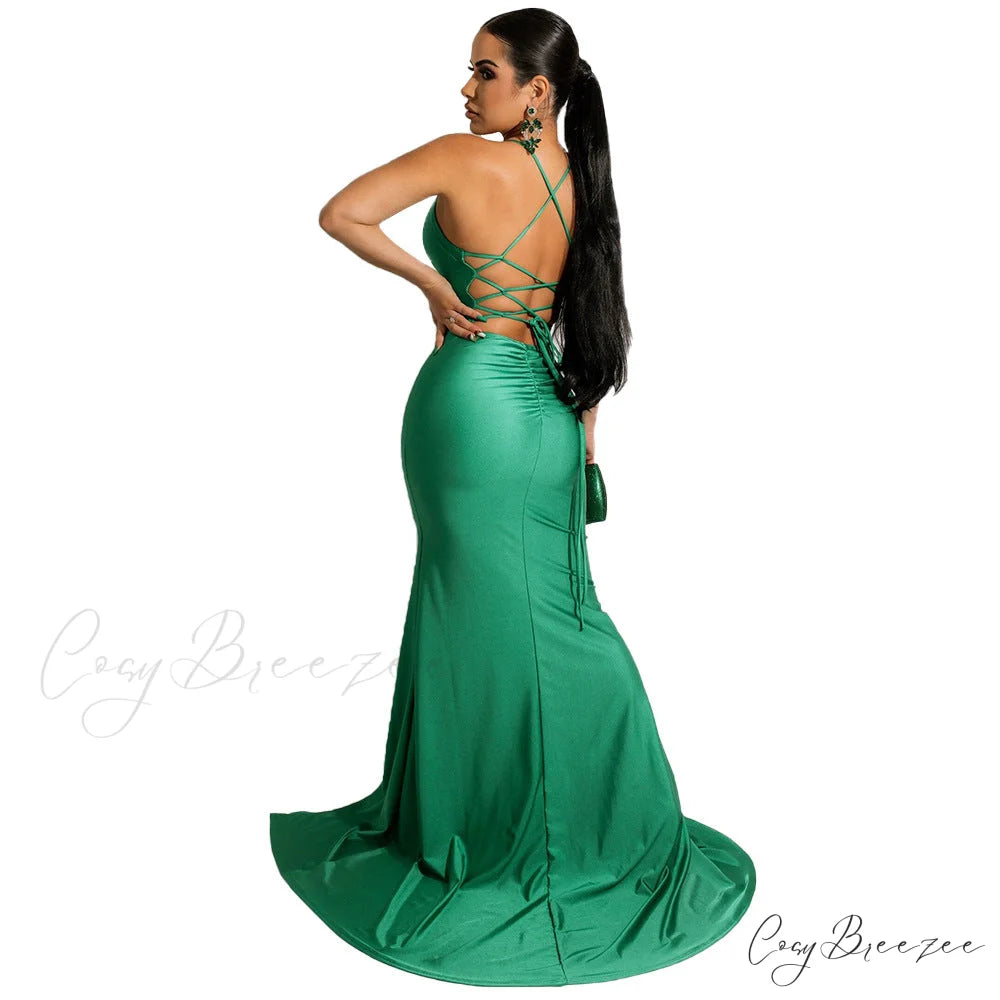 Chloe Lace-Up Stylish Back Formal Dress