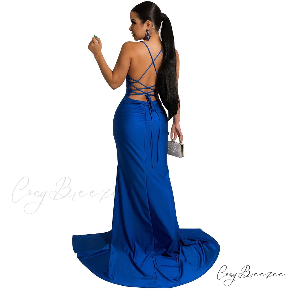Chloe Lace-Up Stylish Back Formal Dress