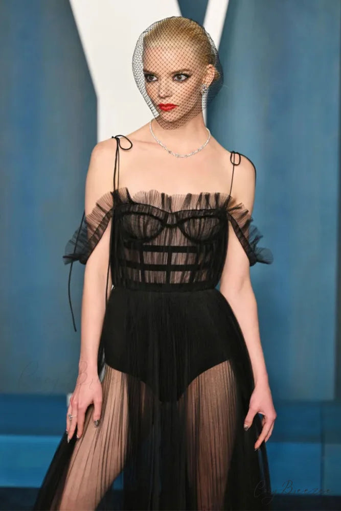 Christian Black Sheer Trendy Evening Maxi Dress