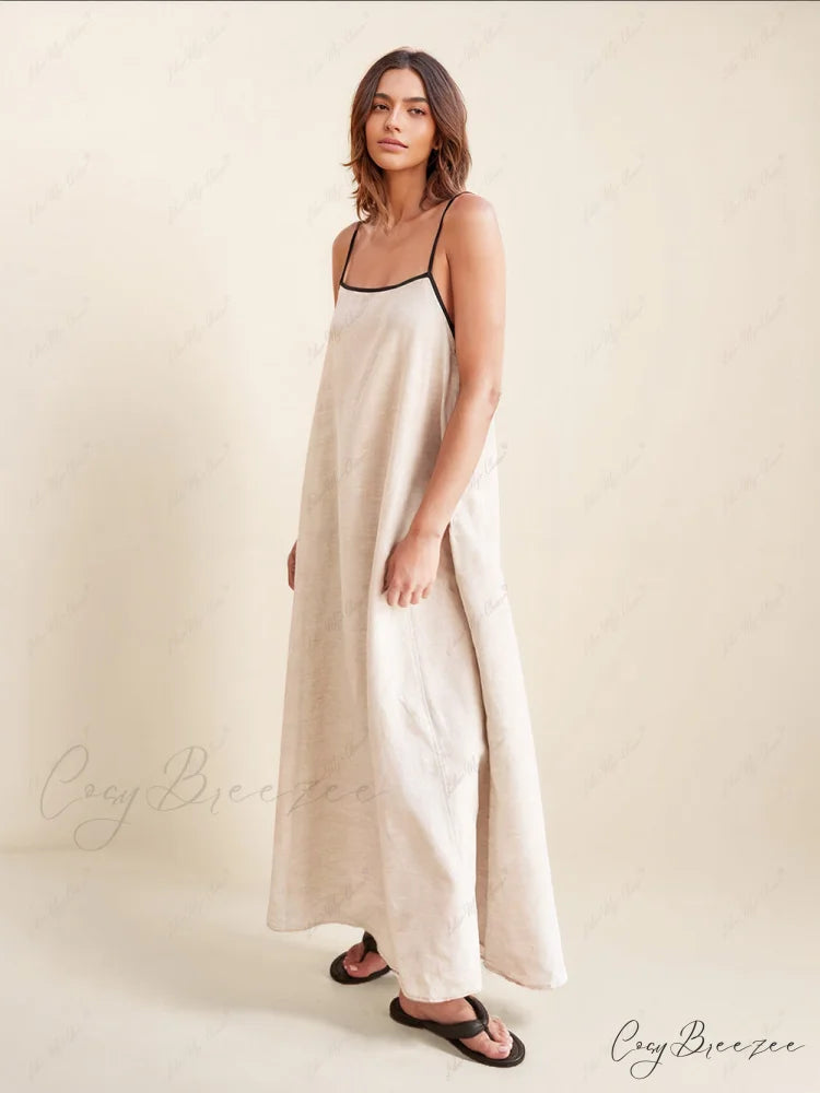 Classic Holiday Style Charming Contrasting Suspender Dress