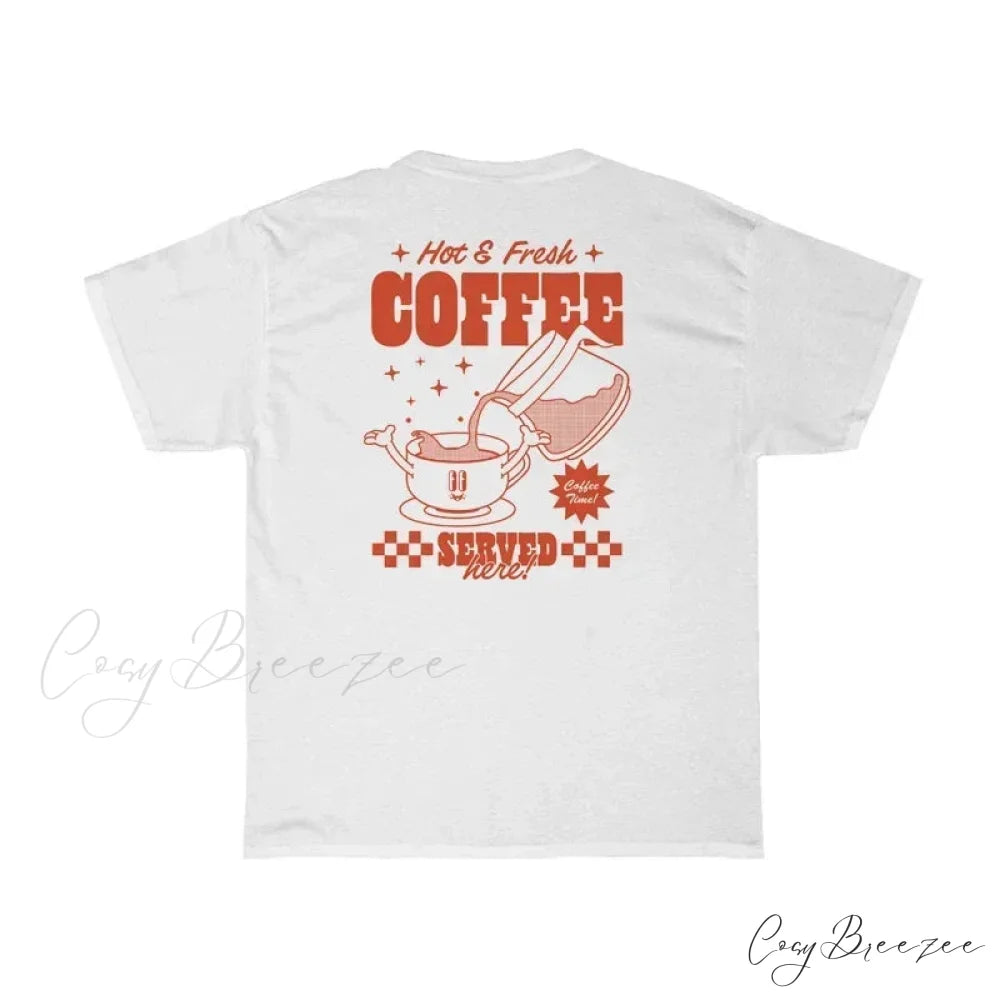 Coffee Lover Shirt Charming Unisex Loose Graphic Tees