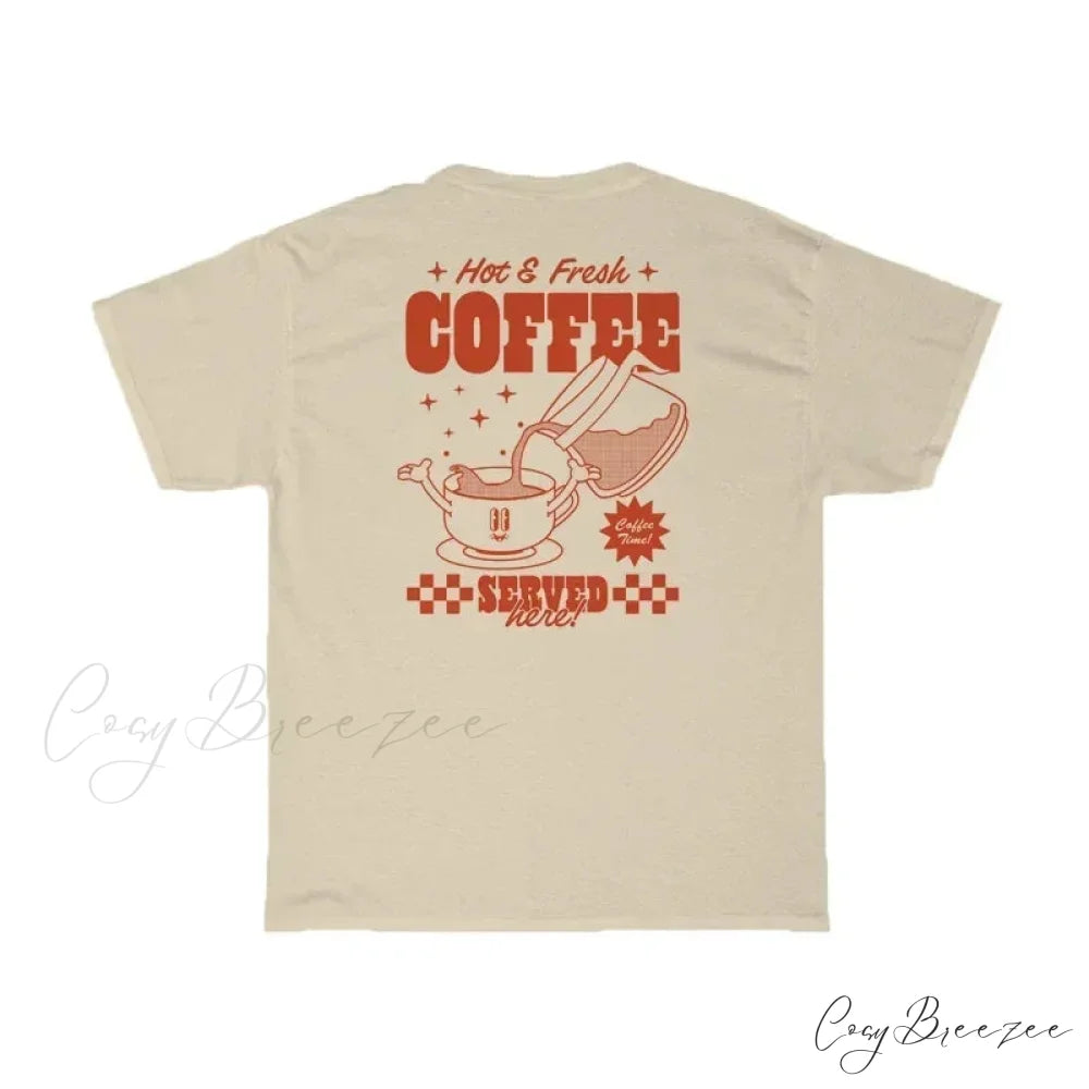 Coffee Lover Shirt Charming Unisex Loose Graphic Tees