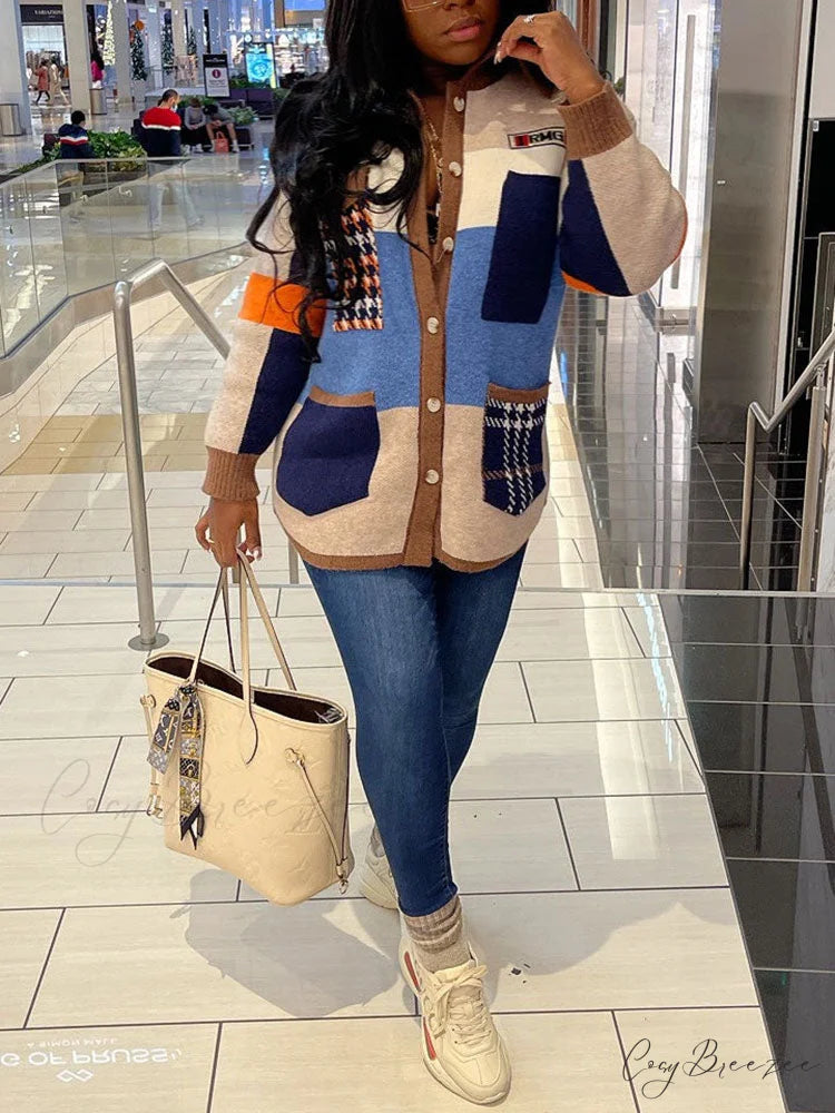Color Block Graceful Striped Sweater