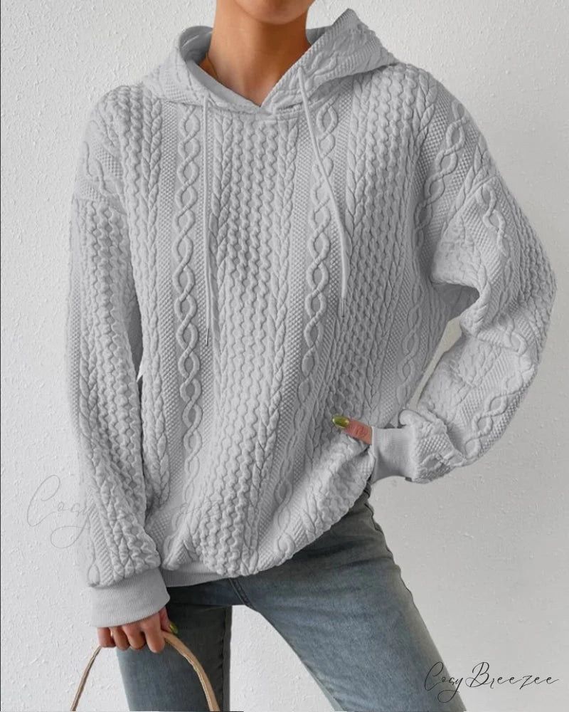 color casual Solid hoodie Gray / S