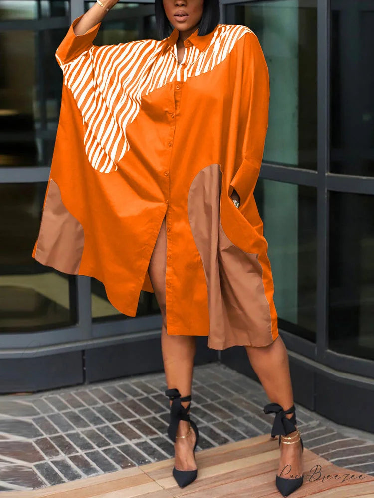 Colorblock Swing Graceful Maxi Skirt