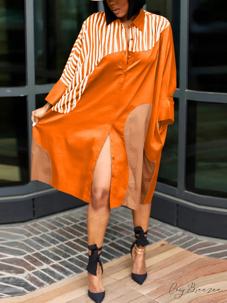 Colorblock Swing Graceful Maxi Skirt