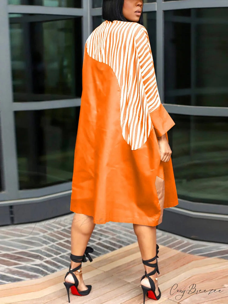 Colorblock Swing Graceful Maxi Skirt