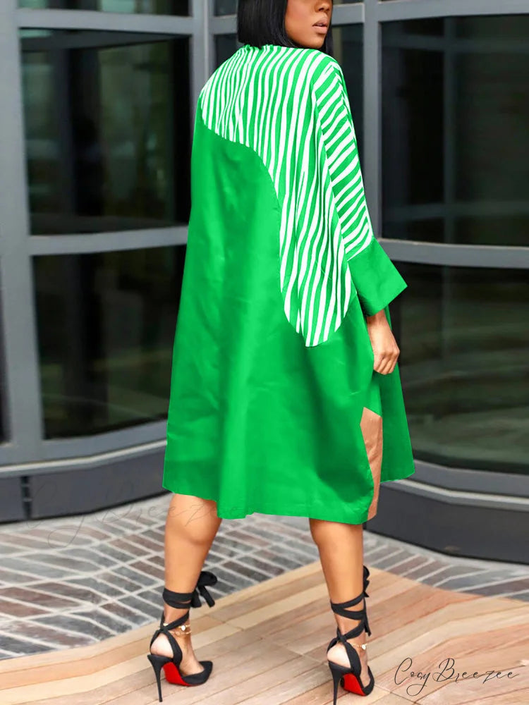 Colorblock Swing Graceful Maxi Skirt