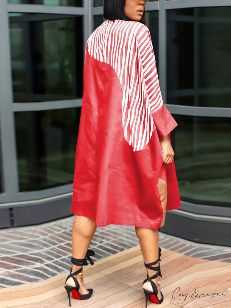 Colorblock Swing Graceful Maxi Skirt