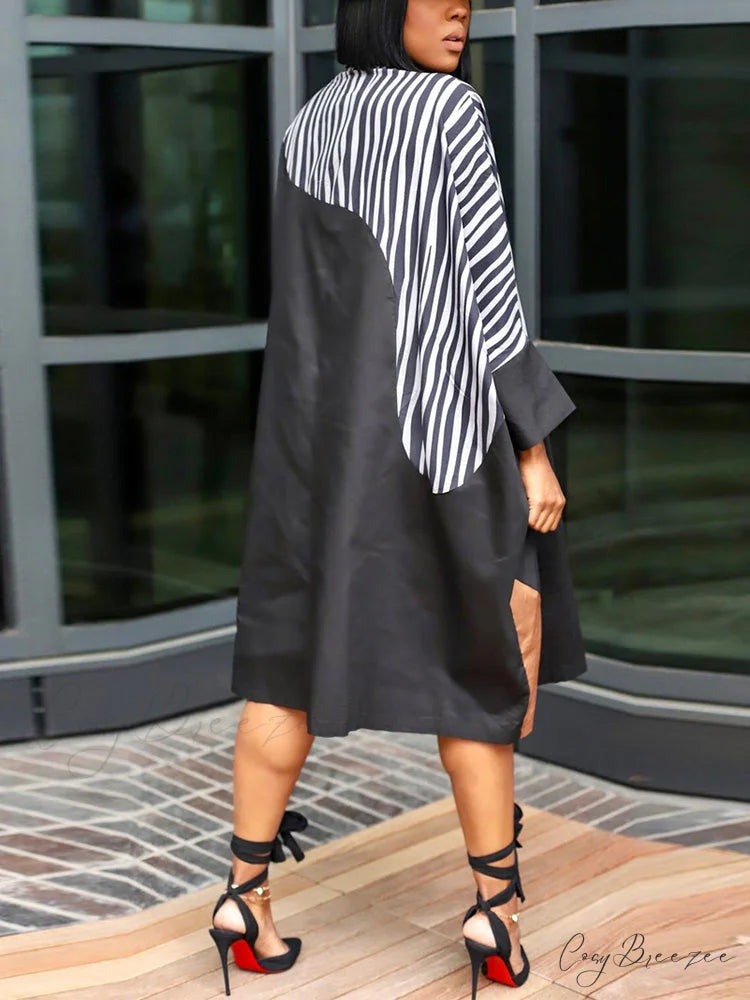 Colorblock Swing Graceful Maxi Skirt
