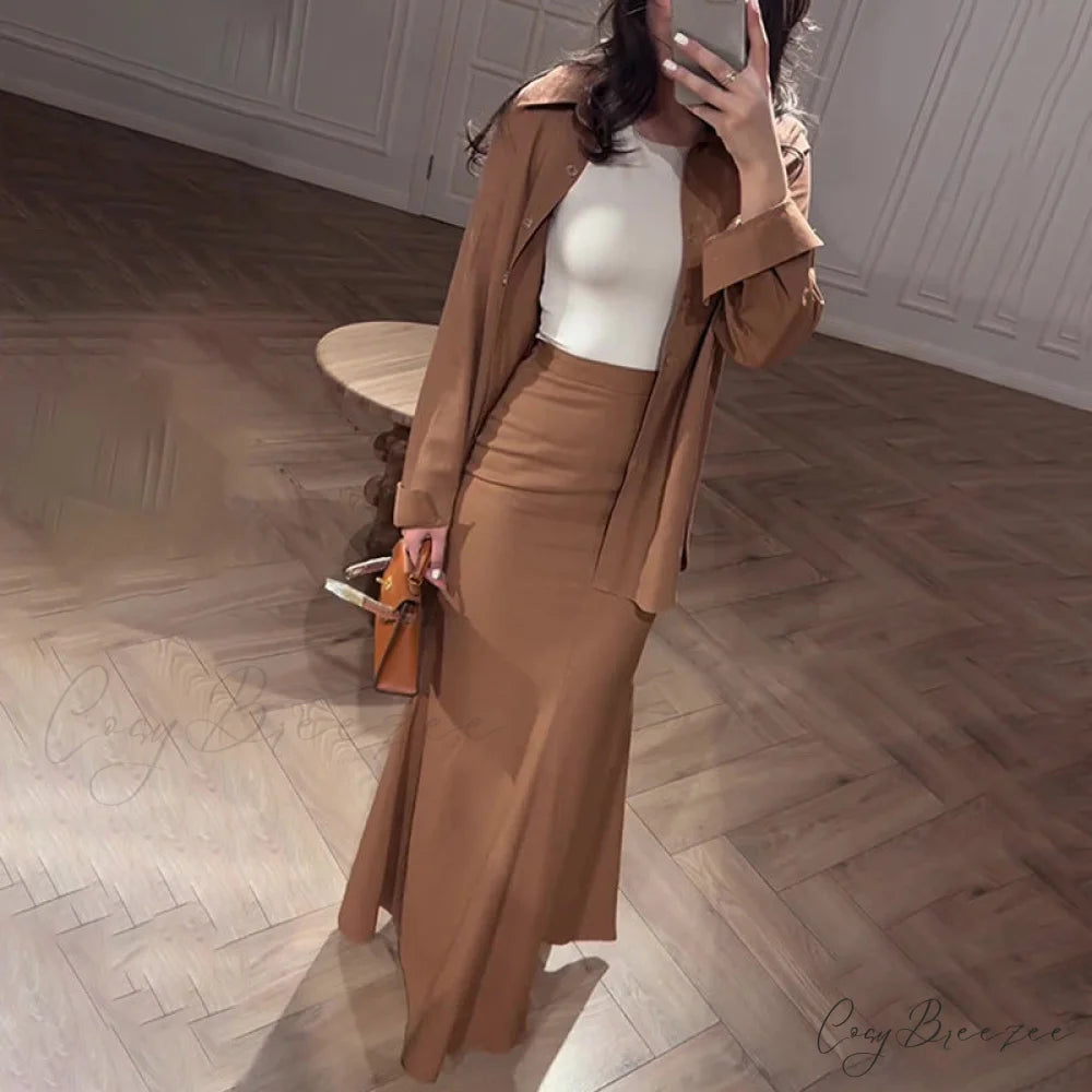 Comfortable High-Waist Suit White / S