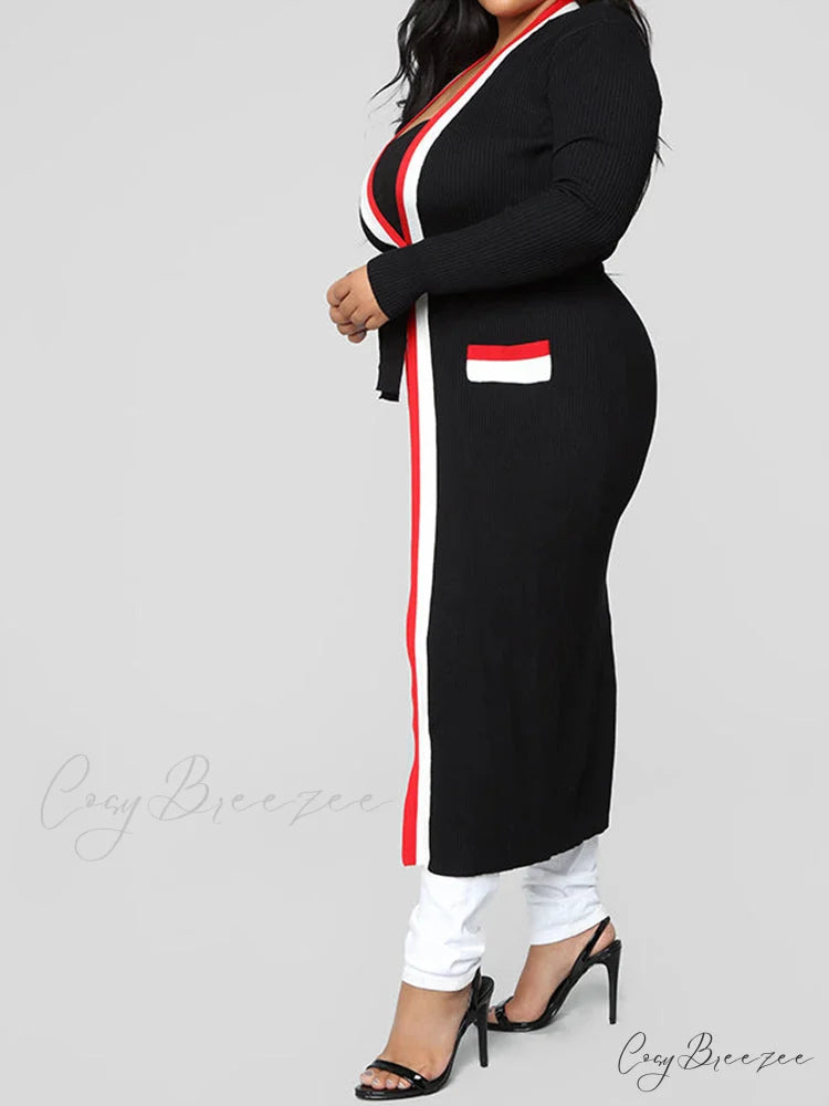 Contrast Waist Graceful Vintage Tailored Pants
