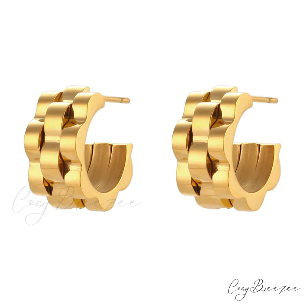 CORALINE Elegant EARRINGS Gold