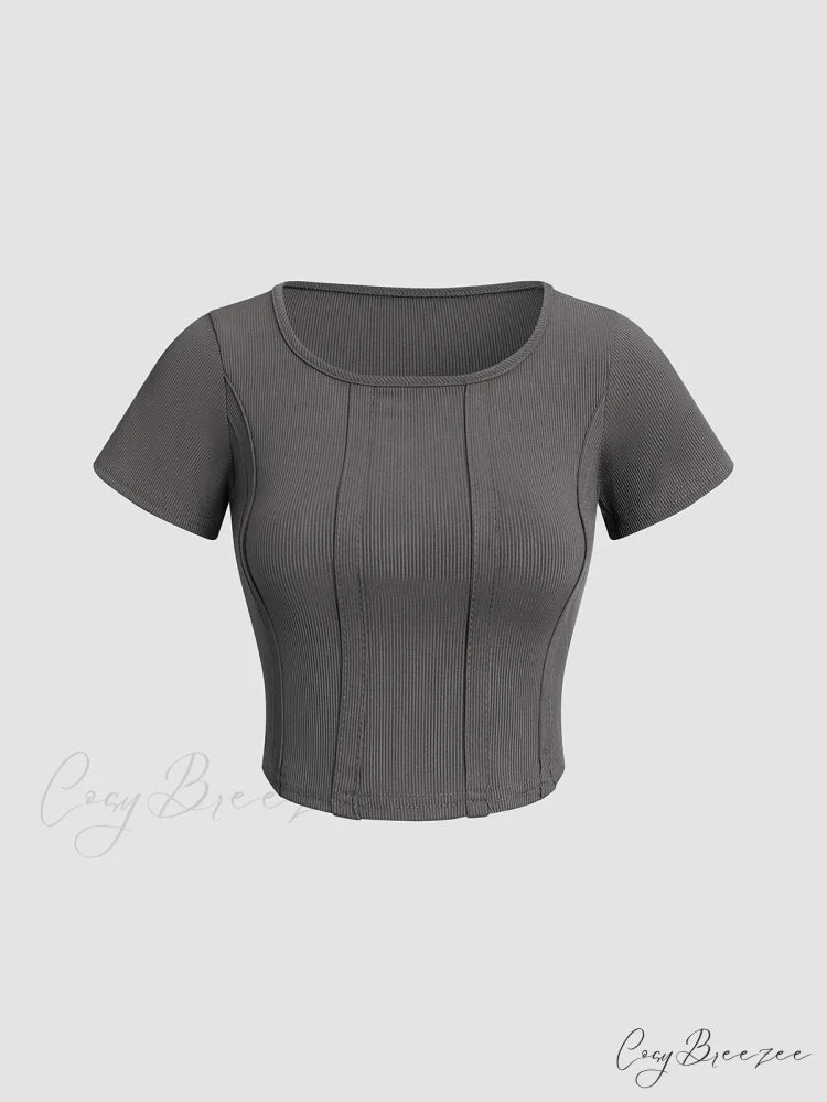Corset Square Graceful Neck Shirt