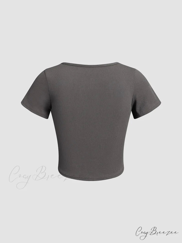 Corset Square Graceful Neck Shirt