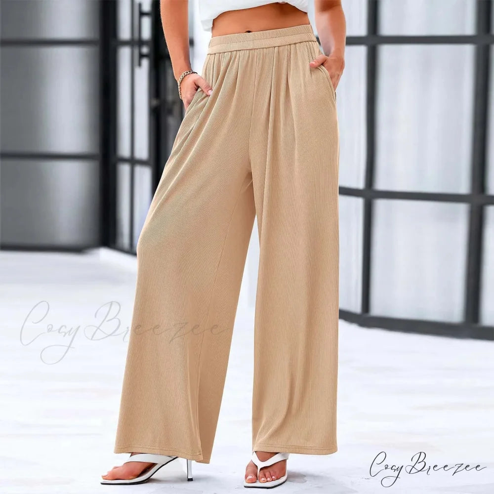 Cotton Linen Loose Relaxed Pocket Pants Beige / S pants-241228