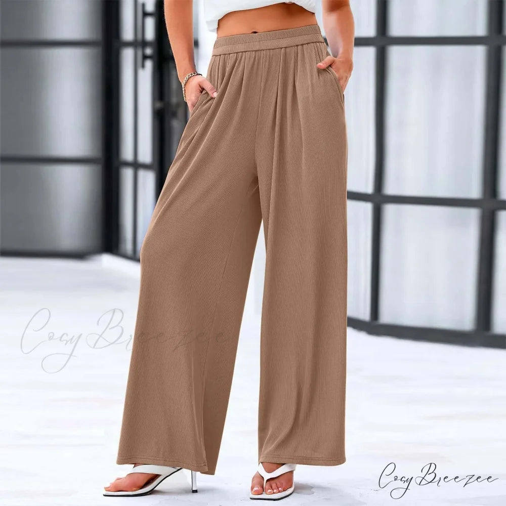Cotton Linen Loose Relaxed Pocket Pants Khaki / S pants-241228