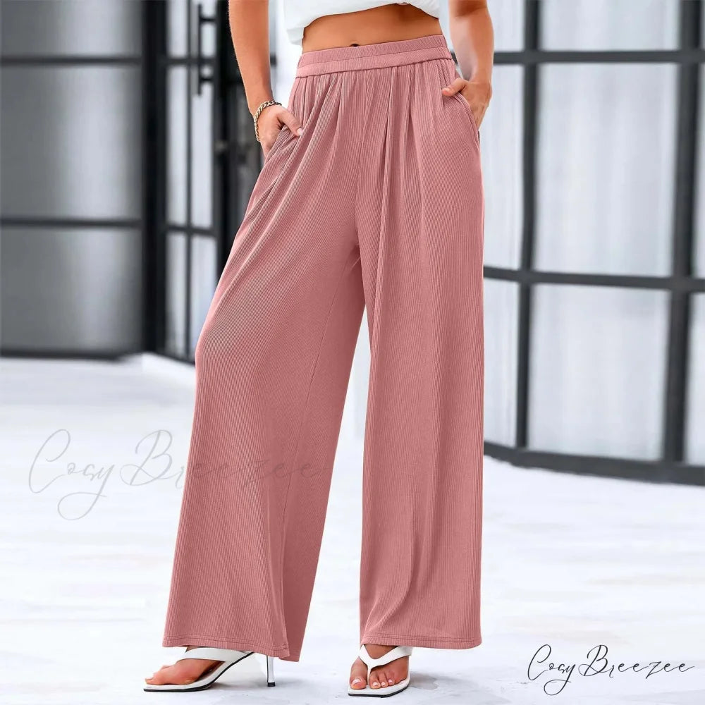 Cotton Linen Loose Relaxed Pocket Pants Red / S pants-241228