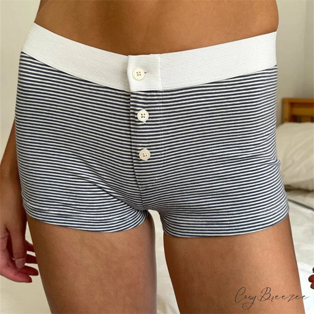 Cotton Print Button Sweatshorts GRAY / S short-250223