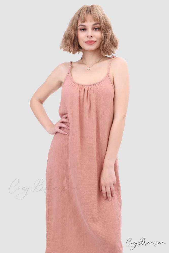 Cotton Suspender Dress Watermelon / L