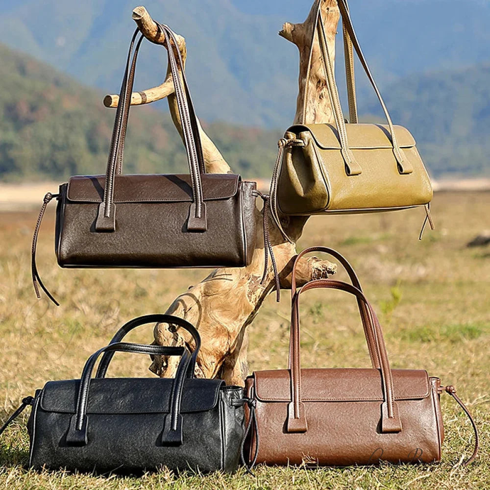 Cow Genuine Leather Luxury Satchel shoulder-250126