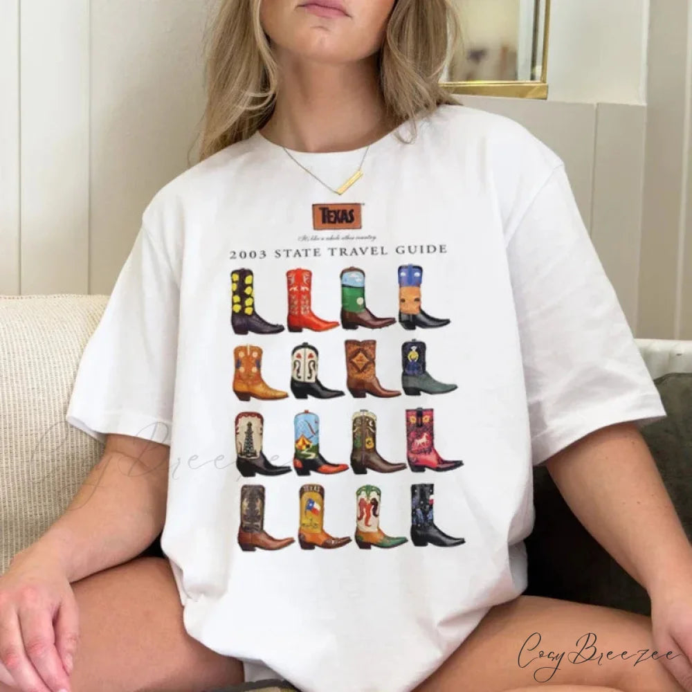 Cowboy Boots Throwback Graphic Tee t-shirt-250223