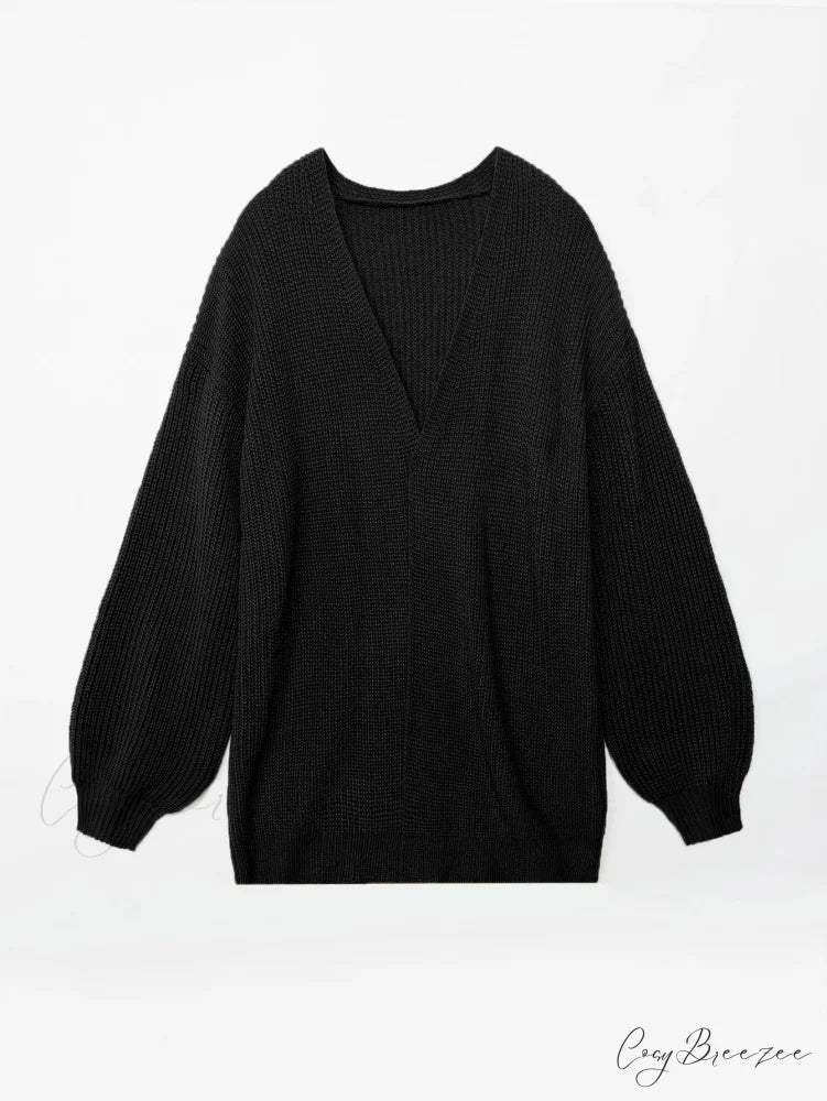 Cozy Stylish Autumn Winter Mid-length Knitwear Sweater Jacket Cardigan