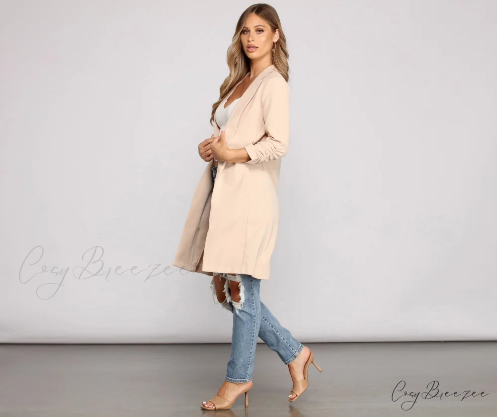 Crepe Longline Blazer for Boss Babes