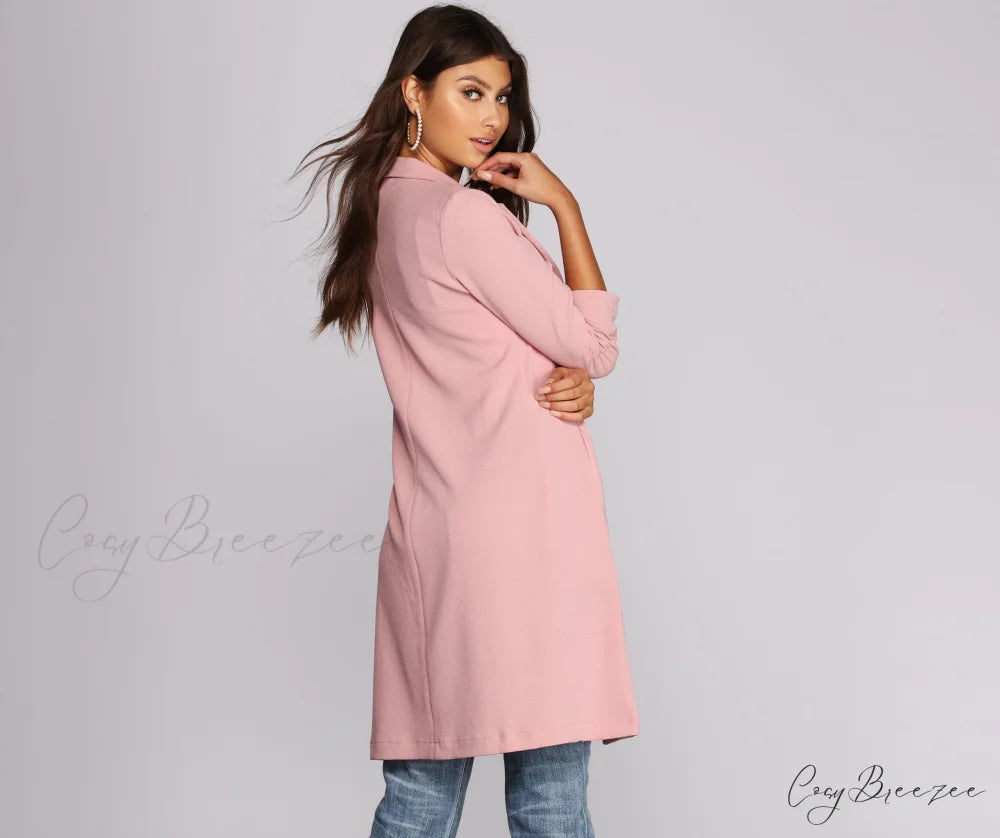 Crepe Longline Blazer for Boss Babes