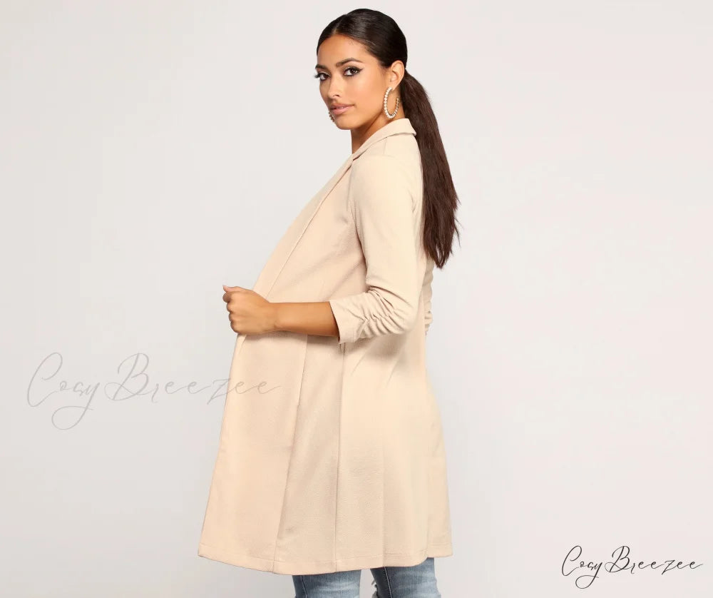 Crepe Longline Blazer for Boss Babes
